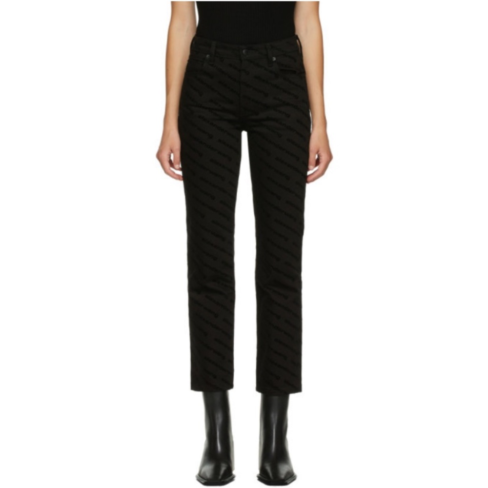 ALEXANDER WANG Black denim logo jeans rare!!